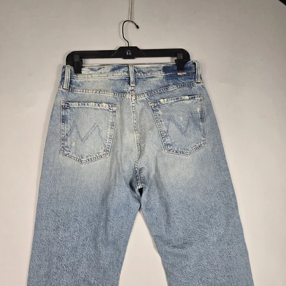 Mother High Waisted Hiker Hover Chew Jean Size 29 High Rise Patches Button Fly - Picture 12 of 16